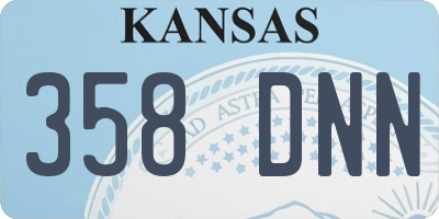 KS license plate 358DNN