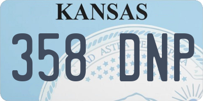 KS license plate 358DNP