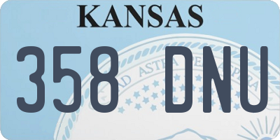 KS license plate 358DNU