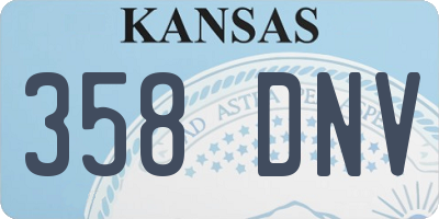 KS license plate 358DNV