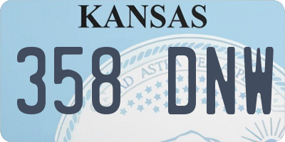 KS license plate 358DNW
