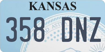 KS license plate 358DNZ