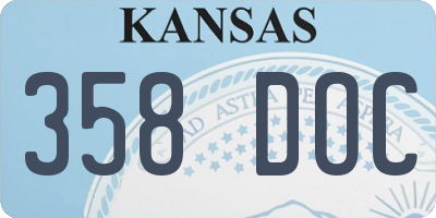 KS license plate 358DOC