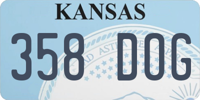 KS license plate 358DOG