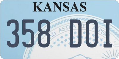 KS license plate 358DOI