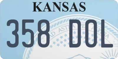 KS license plate 358DOL