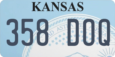 KS license plate 358DOQ