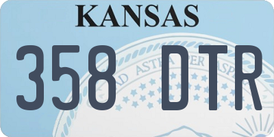 KS license plate 358DTR