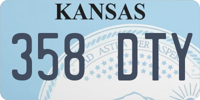 KS license plate 358DTY