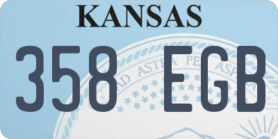 KS license plate 358EGB