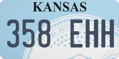 KS license plate 358EHH