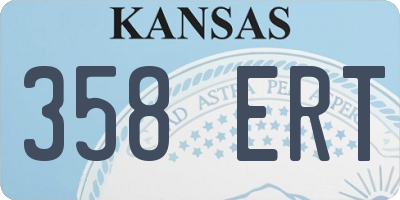 KS license plate 358ERT