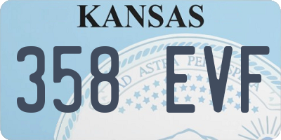 KS license plate 358EVF