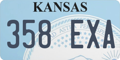KS license plate 358EXA