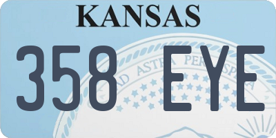 KS license plate 358EYE