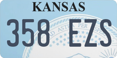 KS license plate 358EZS