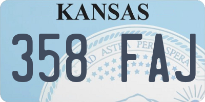 KS license plate 358FAJ