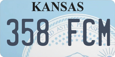 KS license plate 358FCM