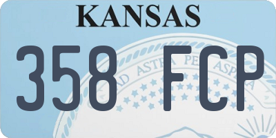 KS license plate 358FCP