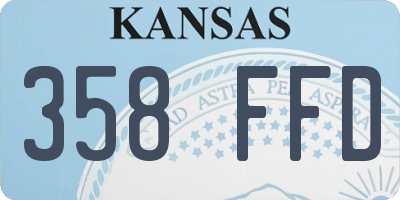 KS license plate 358FFD