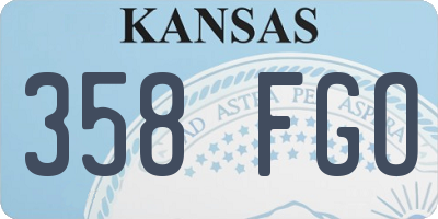 KS license plate 358FGO