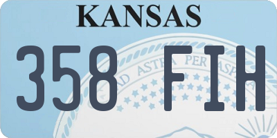 KS license plate 358FIH