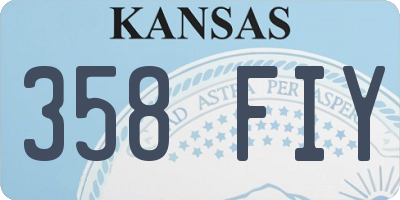 KS license plate 358FIY