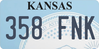 KS license plate 358FNK
