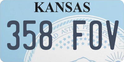 KS license plate 358FOV