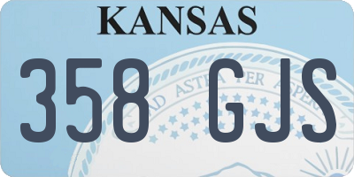 KS license plate 358GJS