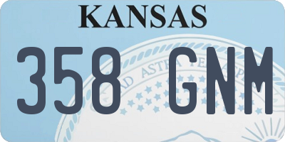 KS license plate 358GNM