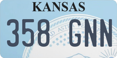 KS license plate 358GNN