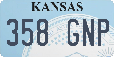KS license plate 358GNP