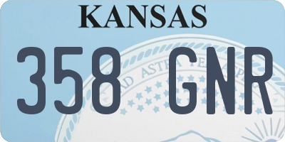 KS license plate 358GNR