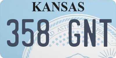 KS license plate 358GNT