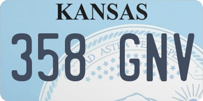 KS license plate 358GNV