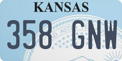 KS license plate 358GNW