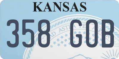 KS license plate 358GOB