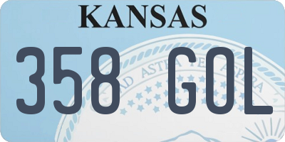 KS license plate 358GOL
