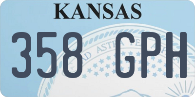 KS license plate 358GPH