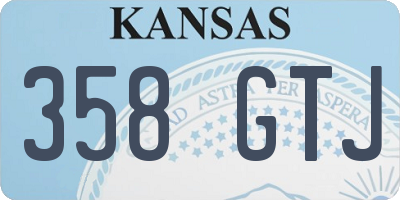 KS license plate 358GTJ