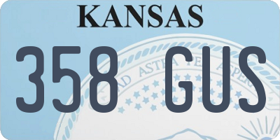 KS license plate 358GUS