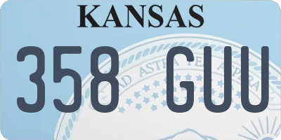 KS license plate 358GUU