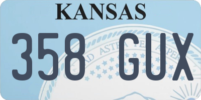 KS license plate 358GUX