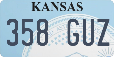 KS license plate 358GUZ