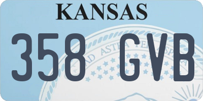 KS license plate 358GVB