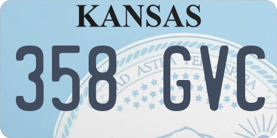 KS license plate 358GVC
