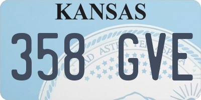 KS license plate 358GVE