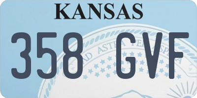 KS license plate 358GVF
