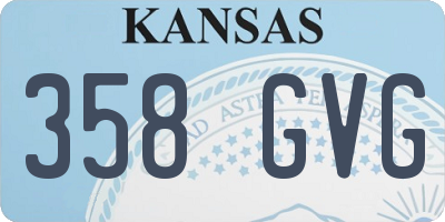 KS license plate 358GVG